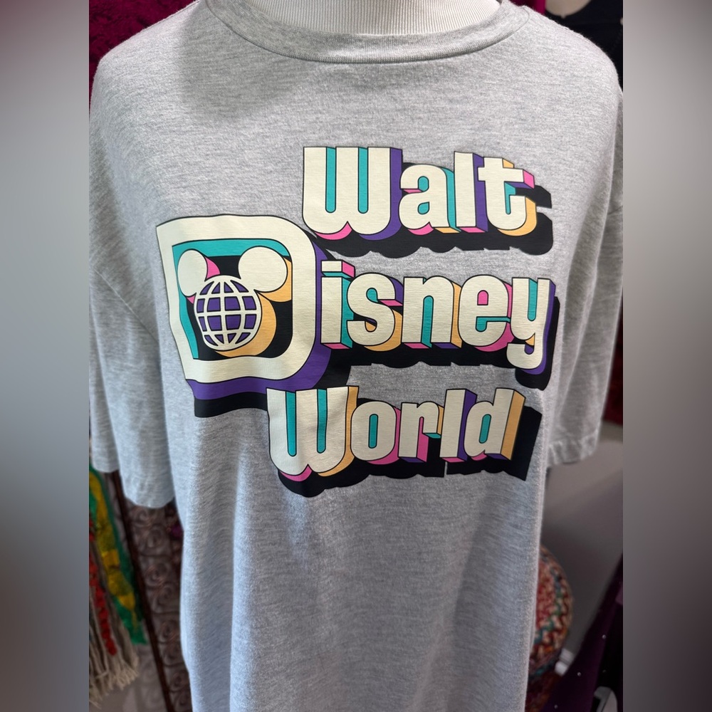 Disney Gray T-Shirt with Colorful Graphic